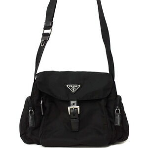 Prada Tessuto Crossbody messenger bag saffiano leather Black